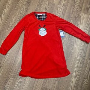 Pillow Talk Women Size M Red Christmas  Owl Pajama Shirt Night Gown Lightweight